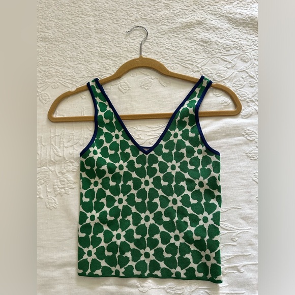 J. Crew Fitted Sweater-Tank in  Floral Jacquard - Picture 4 of 9